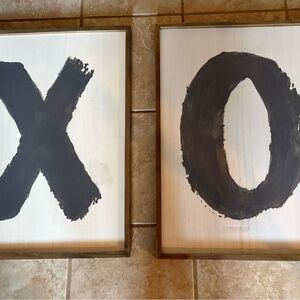 Original Hand Painted XO Wood Wall Art Set